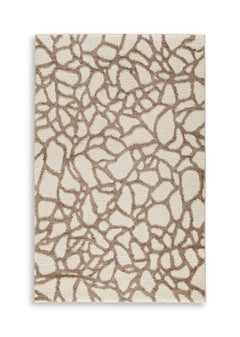 Ivory/Brown/Gray 60" x 84", complete rug product view - 9