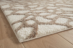 Ivory/Brown/Gray 60" x 84", pile and edge detail - 11