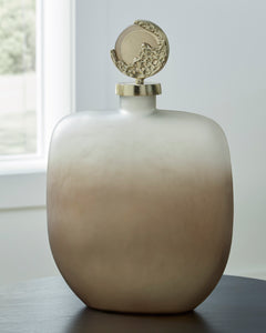 Taupe/Gold Finish 17.63-inch height decorative jar, full product view - 5