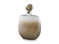 Taupe/Gold Finish 17.63-inch height decorative jar, product view 2 - 6