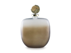 Taupe/Gold Finish 17.63-inch height decorative jar, product view 3 - 7