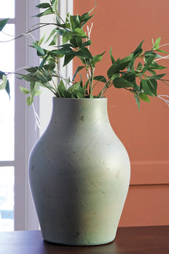 Antique Green 13.13-inch height vase, full product view - 4