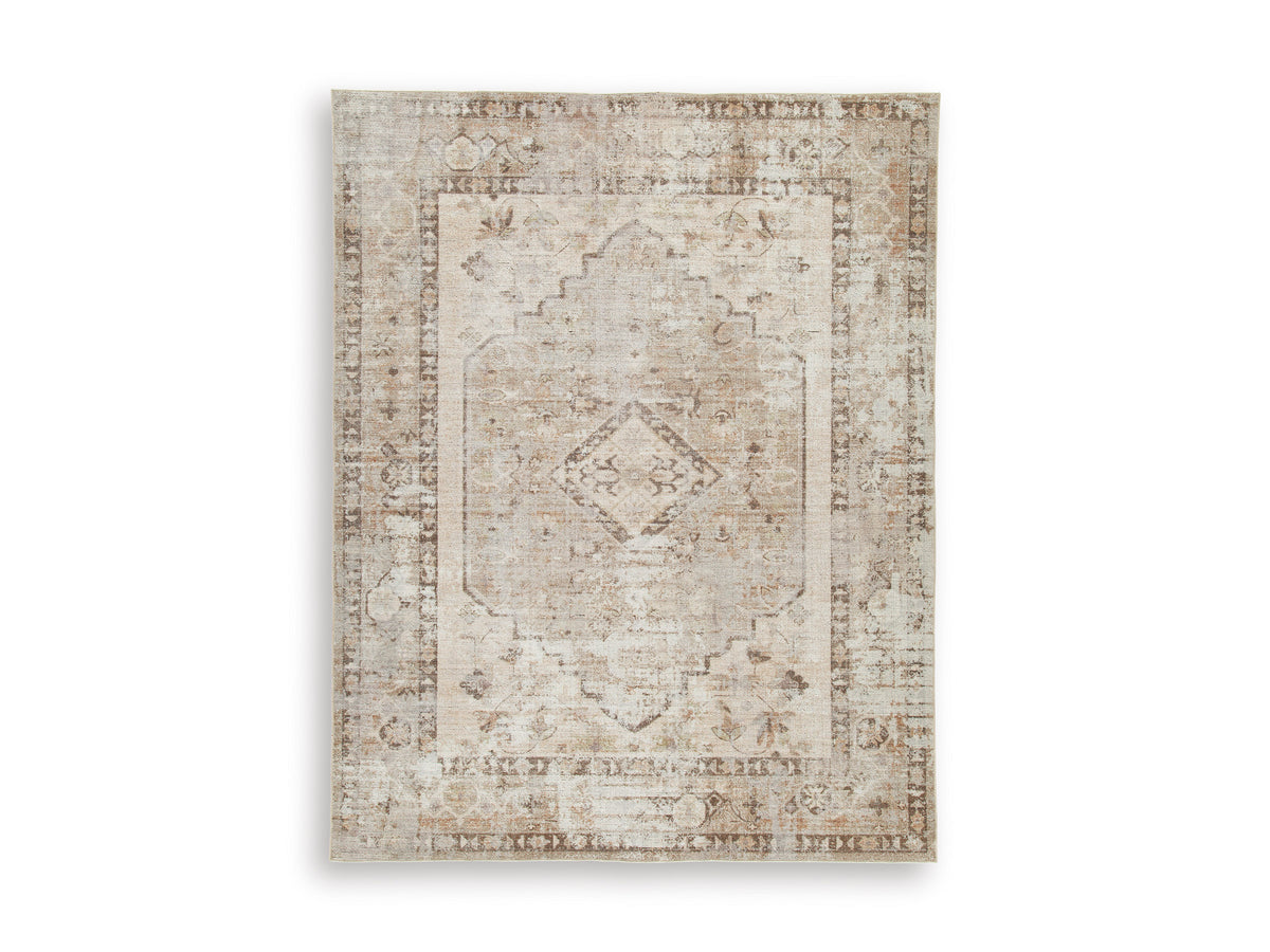 Brown/Beige/Gray 94.38" x 120.75", complete rug product view