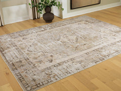 Brown/Beige/Gray 94.38" x 120.75", room view; furniture excluded - 2
