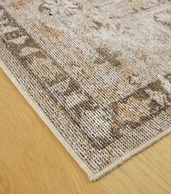 Brown/Beige/Gray 94.38" x 120.75", pile and edge detail - 3