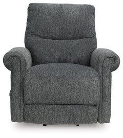 Charcoal, complete recliner front view - 3
