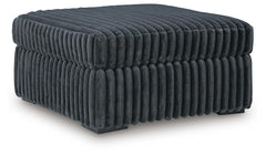 Gunmetal, complete ottoman angled view - 4