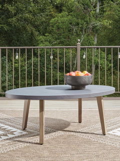 Natural/Gray, table in outdoor setting; accessories excluded - 2