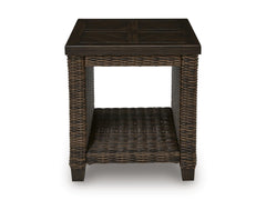 Dark Brown / Outdoor Side Table, front view - 2