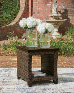 Dark Brown / Outdoor Side Table, patio setting; accessories not included - 3
