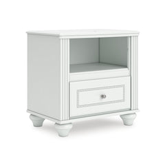 White / Nightstand, complete product angled view - 1