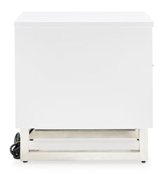 White/Black Charging End Table, product view 4 - 4