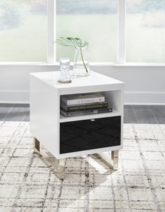 White/Black Charging End Table, product view 5 - 5