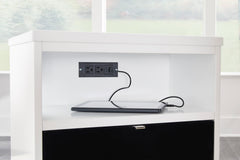 White/Black Charging End Table, product view 6 - 6