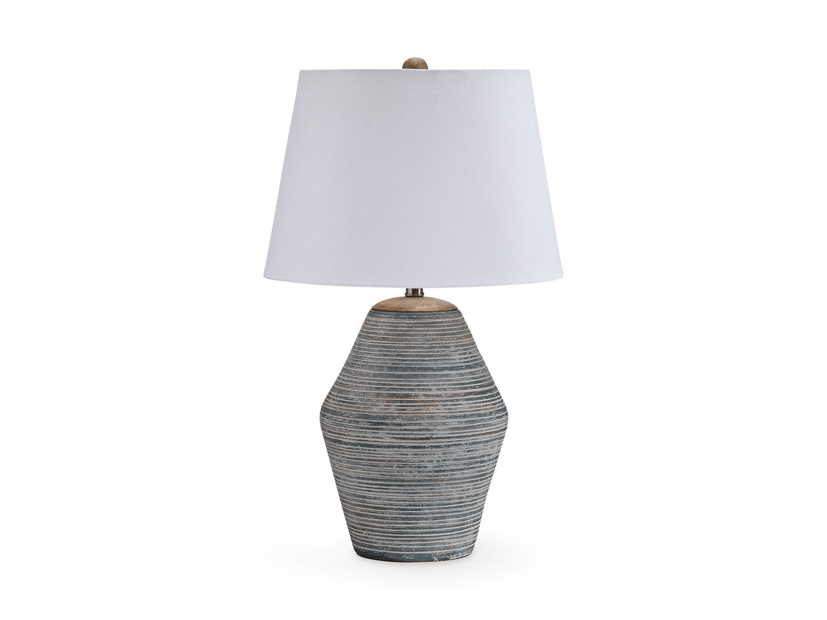 Antique Blue table lamp, full product view