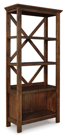 Rustic Brown Large Bookcase, complete product view - 1