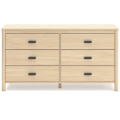 Tan, full front view of dresser - 3