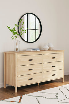 Tan, dresser in room setting - 5