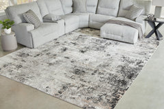Black/Gray/White 120.13" x 168.5", room view; furniture excluded - 2