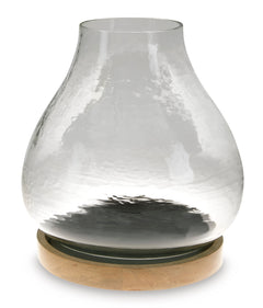 Clear/Brown candle holder, full product view - 1