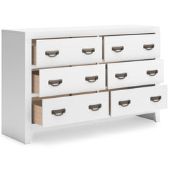 White, dresser with drawers open - 2