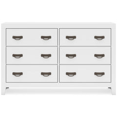 White, full front view of dresser - 3