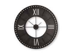 Antique Brown Lytle wall clock, full product view - 1