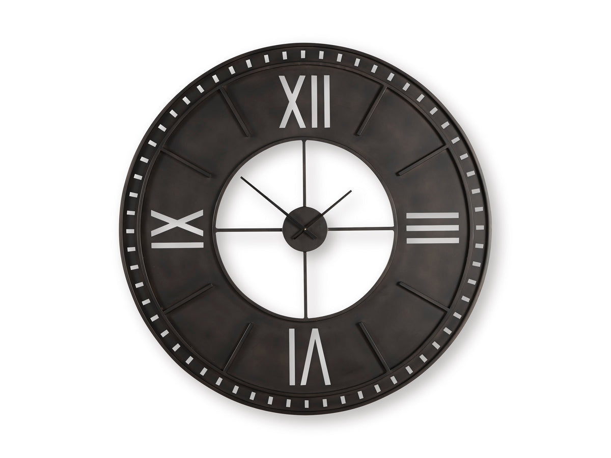 Antique Brown Lytle wall clock, full product view
