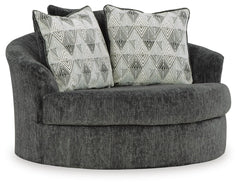 Shadow, complete oversized swivel chair with included pillows - 1
