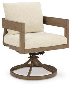 Dark Brown/White, individual swivel chair angled view - 3