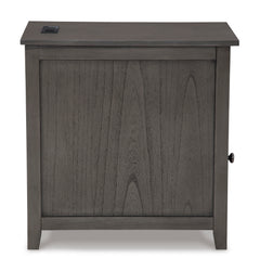 Gray Storage Chairside End Table with Charging, product view 4 - 22