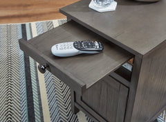 Gray Storage Chairside End Table with Charging, product view 6 - 24