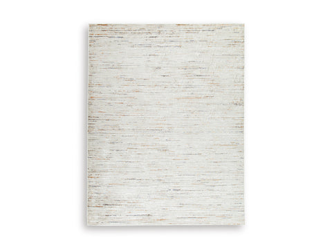 Cream Multicolor Fine Stripe Woven Rug