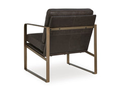 Dark Brown/Gold Finish Accent Chair, view 2 - 2