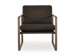 Dark Brown/Gold Finish Accent Chair, view 5 - 5