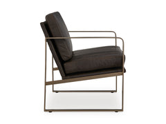 Dark Brown/Gold Finish Accent Chair, view 6 - 6
