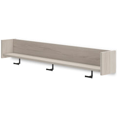 Light Natural Wall Mounted Coat Rack w/Shelf, view 1 - 1