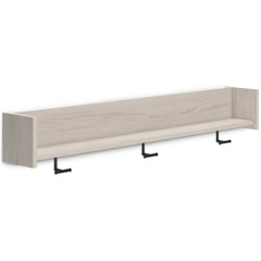 Light Natural Wall Mounted Coat Rack w/Shelf, view 2 - 2