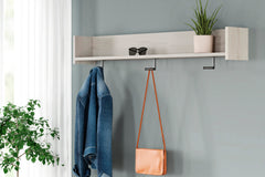 Light Natural Wall Mounted Coat Rack w/Shelf, view 5 - 5