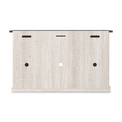 Two-tone TV stand with sliding barn doors, product view 3 - 3