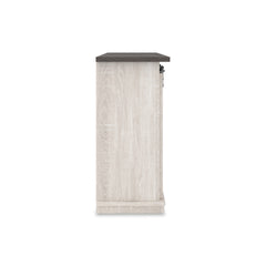 Two-tone TV stand with sliding barn doors, product view 4 - 4