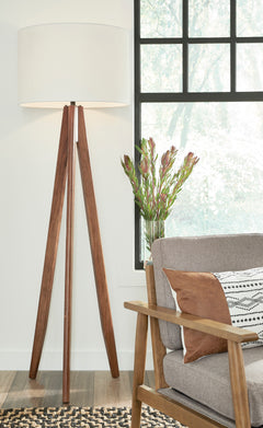 Brown floor lamp, product view 2 - 2