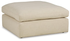 Linen, complete ottoman angled view - 1