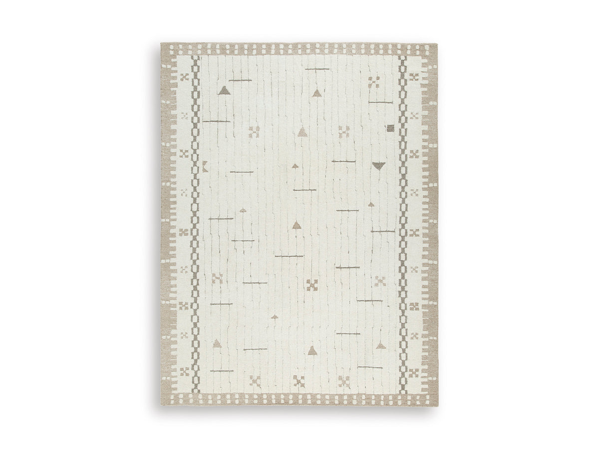 Cream/Brown/Taupe 8' x 10', complete rug product view