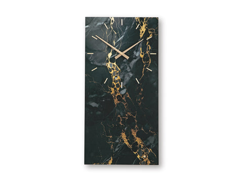 Teague Marble-Effect Glass Wall Clock