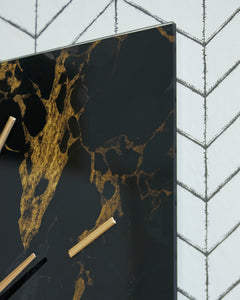 Black/Gold Finish Teague wall clock, product view 4 - 4