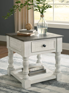 White/Gray square end table with drawer and shelf, product view 6 - 6