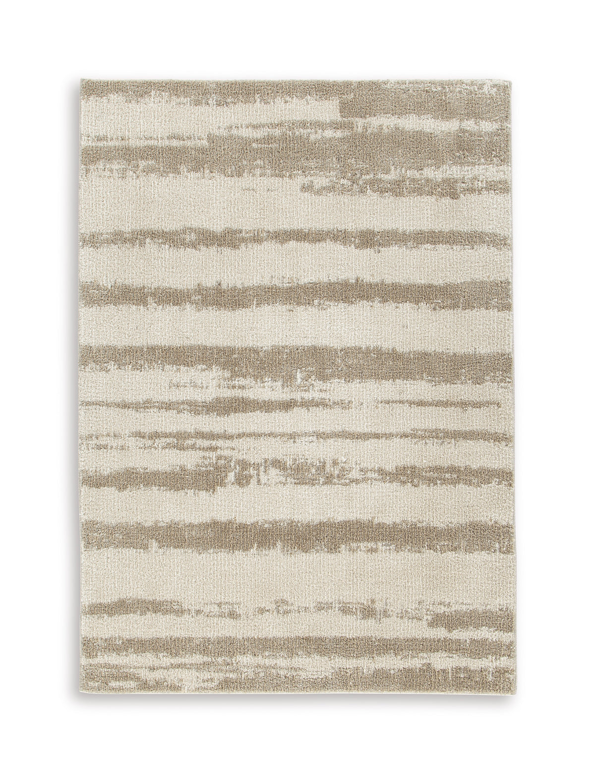 Beige/Brown/Gray 90" x 114", complete rug design; representative size