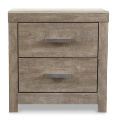 Gray, full front view of nightstand - 2