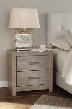 Gray, nightstand in room setting - 5
